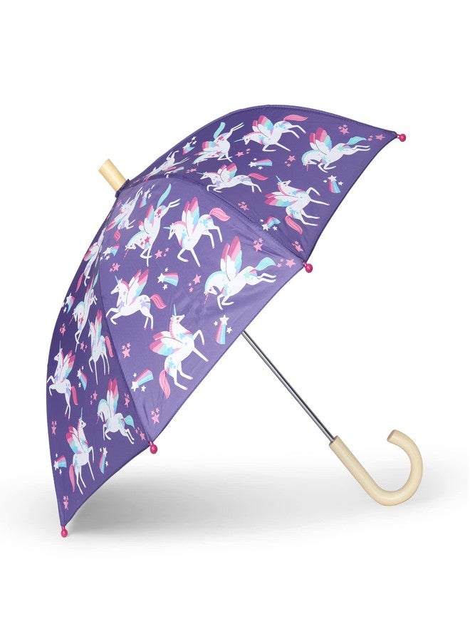 Hatley Kids Printed Umbrellas, Rainbow Winged Unicorns, One Size - Image 1